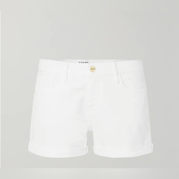 FRAME Le Cutoff denim White  shorts size 25 - Picture 3 of 16